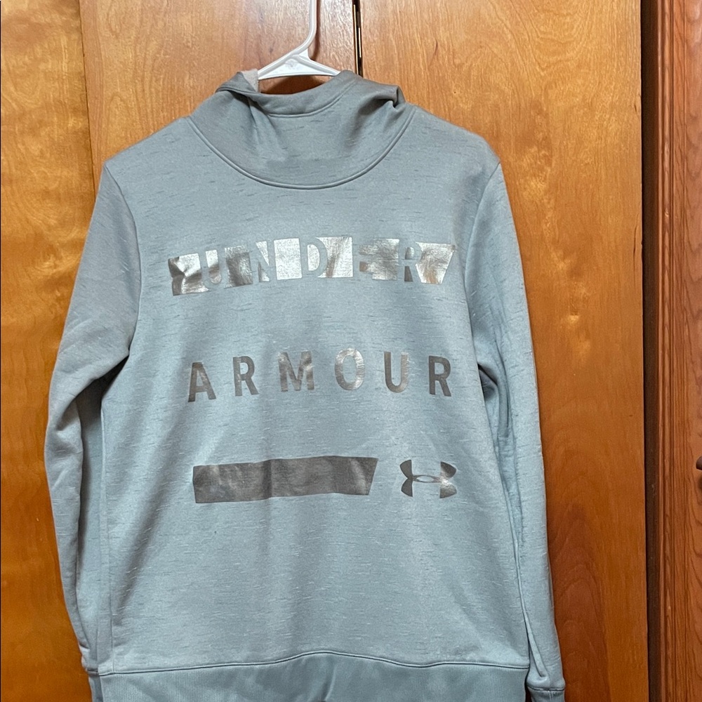 Under Armour Silver Logo Gray Sweatshirt